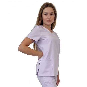 Bluza medyczna wrzosowa casual premium roz. XL