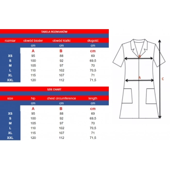 Komplet medyczny kosmetyczny  basic premium ciemny granat roz. XL