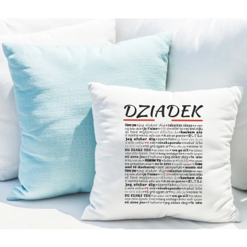Poszewka na poduszkę z nadrukiem na Dzień Dziadka idealny prezent W20