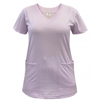 Bluza medyczna jasny fiolet elastyczna bawełna roz. L