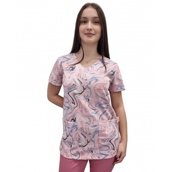 Bluza medyczna W16 elastyczna bawełna roz. 3XL