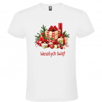 T-Shirt Koszulka Świąteczna na prezent kolor i wzór do wyboru roz. M