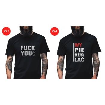 Koszulka Męska Młodzieżowa T-Shirt F#CK YOU Bawełna roz. L