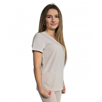 Bluza medyczna jasny beż casual premium roz. S