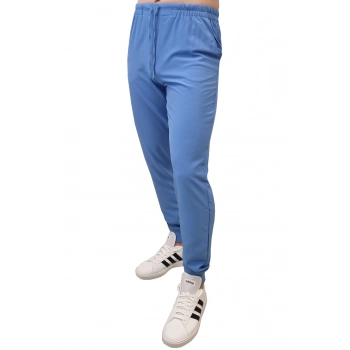 Spodnie medyczne elastyczne niebieskie Comfort Fit roz 3XL