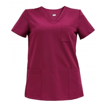 Bluza medyczna wiśnia casual premium roz. 3XL