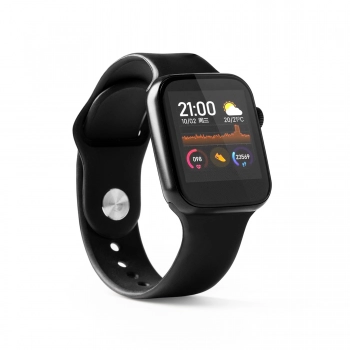 Czarny smartwatch SMS POLACZENIA ZDJECIA SPORT KROKI