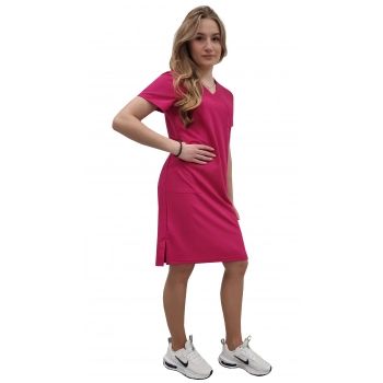 Sukienka medyczna amarant casual premium roz. 48