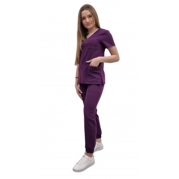 Komplet medyczny fiolet casual premium roz. XS