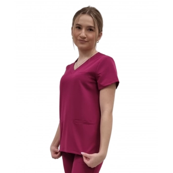 Bluza medyczna wiśnia basic premium roz. M