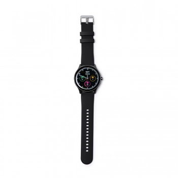 Czarny smartwatch pro wodoodporny wielofunkcyjny