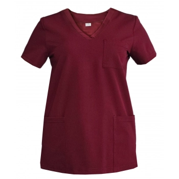 Bluza medyczna bordowa casual premium roz. 3XL