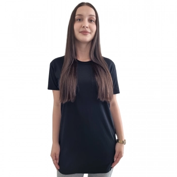 Damska koszulka T-shirt 100% miękka bawełna czarna roz. S