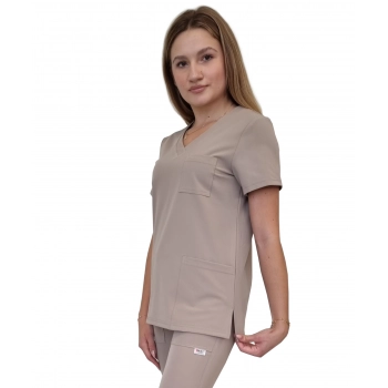 Bluza medyczna beżowa casual premium roz. 3XL