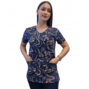 Bluza medyczna W16 elastyczna bawełna roz. XXL