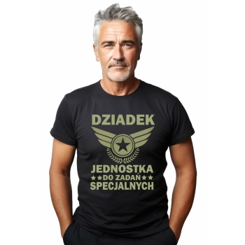 Koszulka męska dzień dziadka na prezent czarna W2 roz. S – odzież robocza Modern Company - inne ujęcie