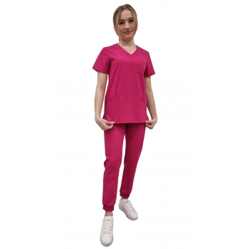 Komplet medyczny amarant casual premium roz. XS