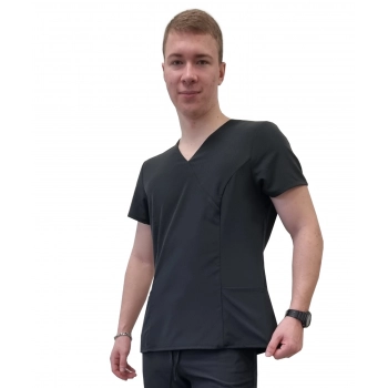 Bluza medyczna elastyczna czarna Comfort Fit roz 3XL