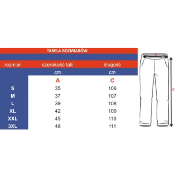 Spodnie medyczne elastyczne niebieskie Comfort Fit roz 3XL
