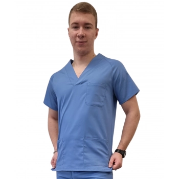 Bluza medyczna niebieska dla sanitariusza roz. S