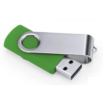 Pendrive 32GB USB 2.0 zielony metalowy klips