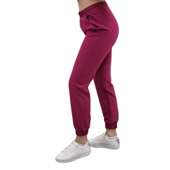 Joggery medyczne wiśnia casual premium roz. XS