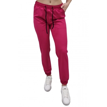 Joggery medyczne amarant casual premium roz. XS