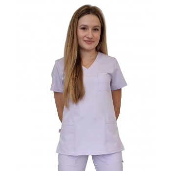 Bluza medyczna wrzosowa casual premium roz. S