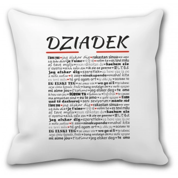 Poszewka na poduszkę z nadrukiem na Dzień Dziadka idealny prezent W20