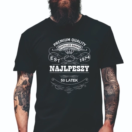 Koszulka Męska Prezent na 40 50 60 urodziny dla faceta T-shirt dla niego W6 roz. M – koszulka t-shirt robocza – odzież f