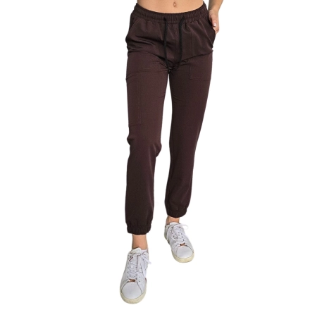 Joggery medyczne czekoladowe casual premium roz. M – odzież robocza Modern Company