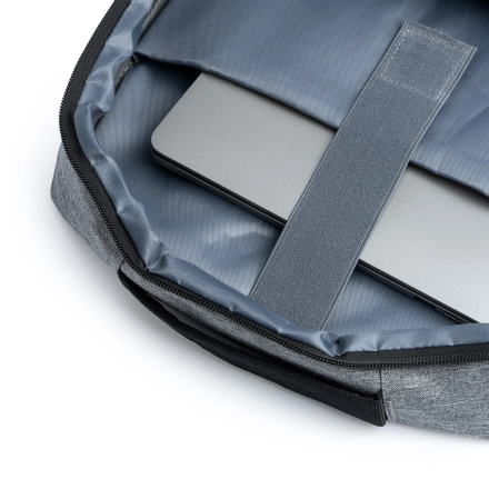 Plecak szary biznesowy studencki na laptopa usb – odzież robocza Modern Company - inne ujęcie
