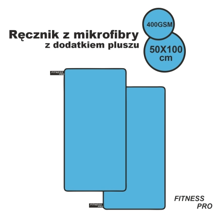Ręcznik szybkoschnący sportowy plażowy z mikrofibry na siłownie FIT – odzież robocza Modern Company - inne ujęcie