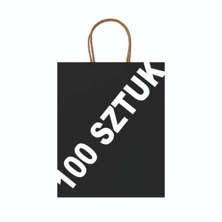 Torba papierowa promocyjna czarna na prezent 40cm/12cm/32cm 100 sztuk – odzież robocza Modern Company