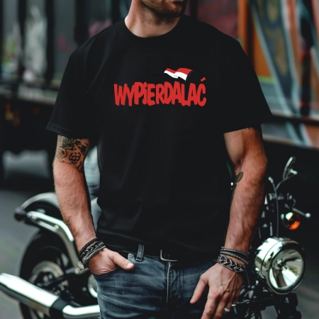 Koszulka Męska Młodzieżowa T-Shirt WYPIE#DALAĆ Bawełna roz. M – koszulka t-shirt robocza – odzież firmowa - inne ujęcie