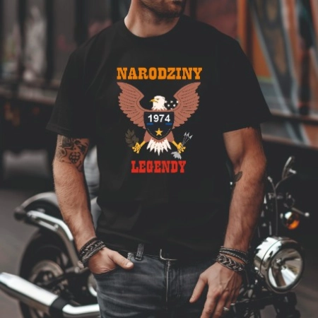 Koszulka Męska Prezent na 40 50 60 urodziny dla faceta T-shirt dla niego W5 roz. M – koszulka t-shirt robocza – odzież f - inne ujęcie
