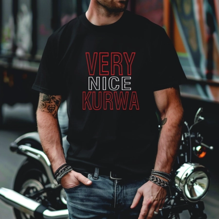 Koszulka Męska Młodzieżowa T-Shirt VERY NICE KU#WA Bawełna roz. M – koszulka t-shirt robocza – odzież firmowa - inne ujęcie Koszulka Męska Młodzieżowa T-Shirt VERY NICE KU#WA Bawełna roz. M – koszulka t-shirt robocza – odzież firmowa - inne ujęcie