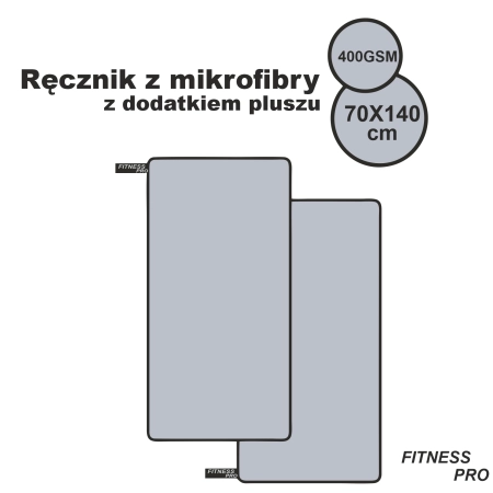 Ręcznik szybkoschnący duży sportowy plażowy z mikrofibry na siłownie FIT – odzież robocza Modern Company - inne ujęcie