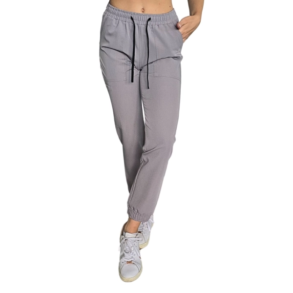 Joggery medyczne ciemne szare casual premium roz. 3XL – odzież robocza Modern Company