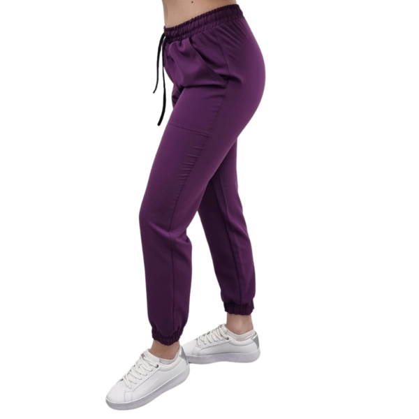 Joggery medyczne fiolet casual premium roz. L