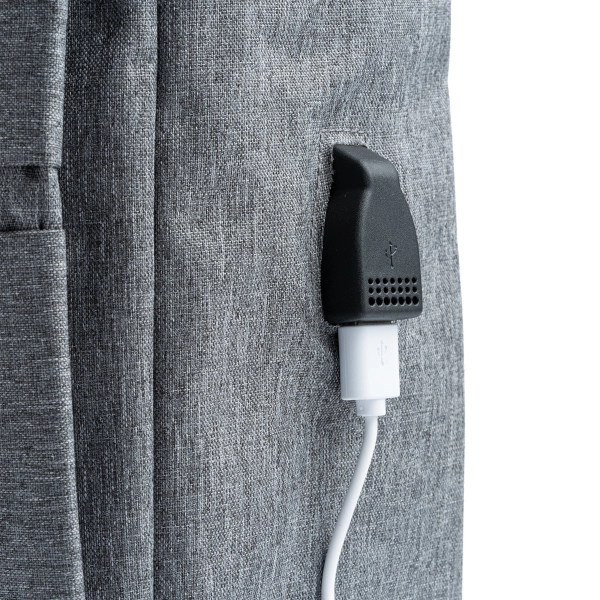 Plecak szary biznesowy studencki na laptopa usb – odzież robocza Modern Company - dodatkowe zdjęcie