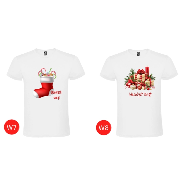 T-Shirt Koszulka Świąteczna na prezent kolor i wzór do wyboru roz. S – koszulka t-shirt robocza – odzież firmowa - następne ujęcie