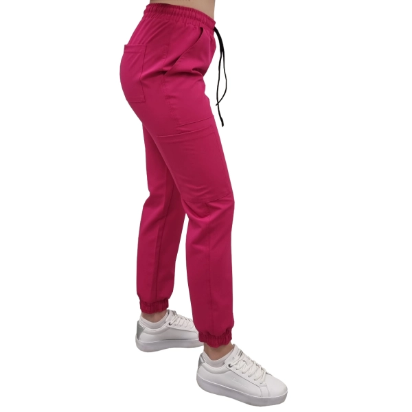 Joggery medyczne amarant casual premium roz. 3XL