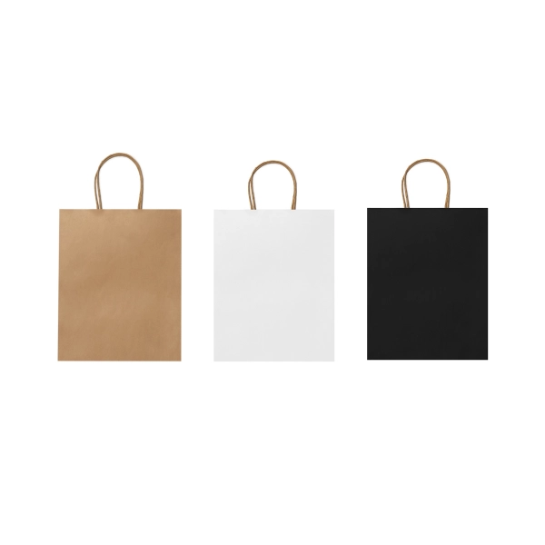 Torba papierowa promocyjna czarna na prezent 40cm/12cm/32cm 25 sztuk – odzież robocza Modern Company - dodatkowe zdjęcie