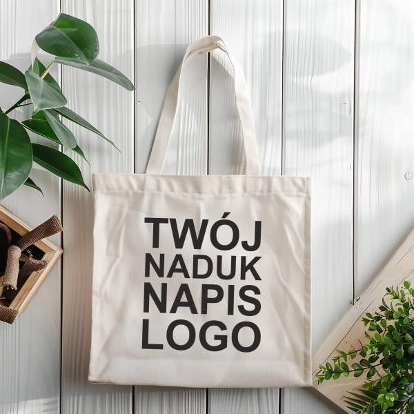 Bawełniana Torba na zakupy do dekorowania ekologiczna z twoim nadrukiem logo – odzież robocza Modern Company - inne ujęcie