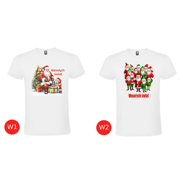 T-Shirt Koszulka Świąteczna na prezent kolor i wzór do wyboru roz. S – koszulka t-shirt robocza – odzież firmowa - dodatkowe zdjęcie