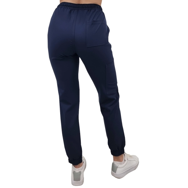 Joggery medyczne ciemny granat casual premium roz. 3XL