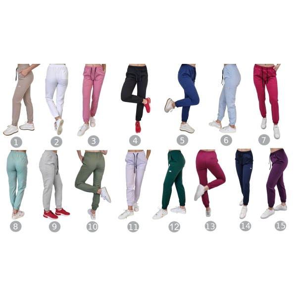 Joggery medyczne wiśnia casual premium roz. 3XL