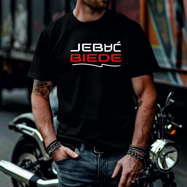 Koszulka Męska Młodzieżowa T-Shirt JEB#C BIEDE Bawełna roz. L – koszulka t-shirt robocza – odzież firmowa - inne ujęcie