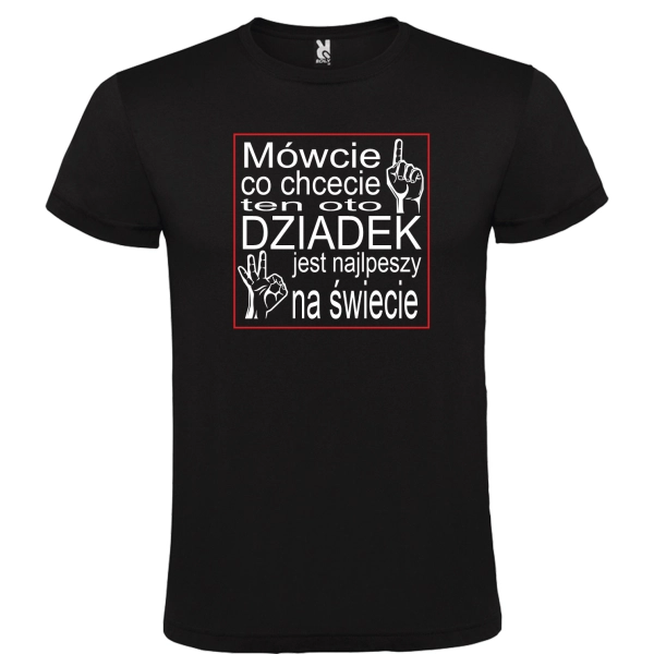 Koszulka męska dzień dziadka na prezent czarna W12 roz. L – odzież robocza Modern Company